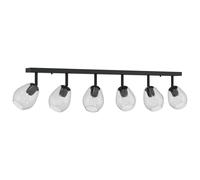 vidaXL Ceiling Spotlight Black 110.5 x 13 x 26 cm Glass and Metal