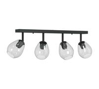 vidaXL Ceiling Spotlight Black 73.5 x 13 x 26 cm Glass and Metal