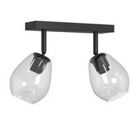 Ceiling Spotlight with Spotlights Black Glass and Metal Modern Lighting vidaXL