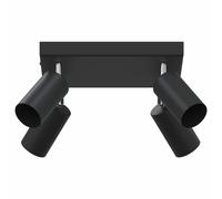 vidaXL Ceiling Spotlight with Spotlights Black 26 x 26 x 16 cm Metal