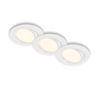 Ceiling Spotlights Set of 3 GU10 LED Lights 4.7W Adjustable Bulbs Included White