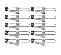 Ceiling Tile Grip Clamps, Durable Lever Action Mounting Clips Keep Horizon Line Stable for Ceiling Installation Stainless Steel Silver Black 10 Pack