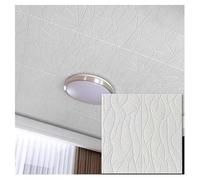 Ceiling Tiles Acoustic,3D White Stick on Styrofoam, 5 mm Thickened Peel and Tile with Stereo Patterns, Large Trimmable Self Adhesive Backsplash Panels(Style F,10 pcs)