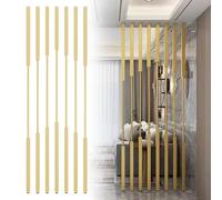 Ceiling to Floor Partition Room Dividers, No Drill Installation Metal Slats Decor Column for Privacy Screen and Room Separation