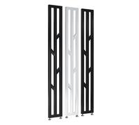 Ceiling to Floor Wood Room Divider, Adjustable Black & White Partition Wall, 19.7in High, Stylish Space Separator for Home or Office, Versatile Indoor Décor