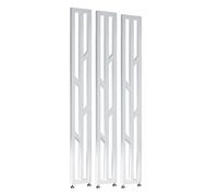 Ceiling to Floor Wood Room Divider Adjustable White Wall Partition 84.6in Height Stylish Space Separator for Home Office and Studio Use - H215cm