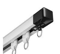 Ceiling Track for Curtains, Aluminum Curtain Tracks Rod, Curtain Rod with Roller Hooks, Heavy Duty Curtain Track, Room Divider Drapery Rod for Bedroom(Size:70-120cm,Color:Side Mount)