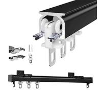 Ceiling Track For Curtains Heavy-duty, Aluminum Curtains Track, Curtain Rails Easy To Cut, Room Divider Track With Roller And Accessories For Shower Window Dressing Room