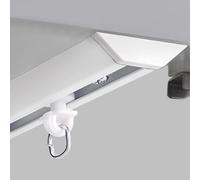 Ceiling Track Room Divider Curtain Rails SelfAdhesive NoDrill Rods with Gliders & Hooks Perfect for Heavy Drapes at Home or Hospital (21ft/6.4m)