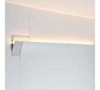 Ceiling Trim Molding,Aluminum LED Profile Channel for Wall & Crown Molding - 2m/6.6ft Indirect Lighting Trim, Invisible LED Track & Strip Diffuser for Home Decor & Ambient Lighting