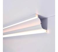 Ceiling Trim Molding,Aluminum LED Strip Channel - 1M (3.3ft) Indirect Lighting Diffuser with Cover for Closets, Staircases, Cabinets - 35m (114.8ft) Flexible LED Track for Enhanced Illumina