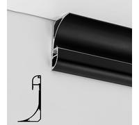 Ceiling Trim Molding,Black LED Light Channel Trim - Aluminum Extrusion Profile for Indirect Lighting, Decorative Skirting & Ceiling Molding Strip, 5m/16.4ft for Home Theater & Living Room D