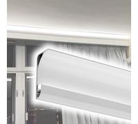 Ceiling Trim Molding,LED Strip Light Diffuser Channels - 1M/3.3FT for Under Cabinet & Kitchen Lighting - Easy-Cut for 10mm LED Ceiling Strips & Crown Molding - Ideal for Home Decor