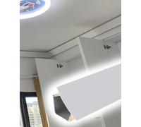 Ceiling Trim Molding,White 1m LED Linear Trim Diffuser - 6-Pack Aluminum Channel for Home Theater & Living Room Decor, Indoor Professional Lighting Solution, Elegant Design