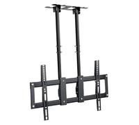 Ceiling TV Bracket, Ceiling TV Mount, Adjustable Height Double Pole Single Screen TV Mount Fits 40-90/50-110 Inch LED Flat Panel Display(60-110inch)