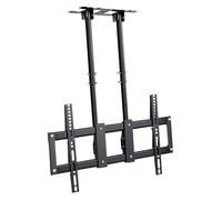Ceiling TV Bracket, Ceiling TV Mount, Adjustable Height Double Pole Single Screen TV Mount Fits 40-90/50-110 Inch LED Flat Panel Display(60-110inch)