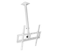 Ceiling TV Bracket, Ceiling TV Mount, Adjustable Tilt TV Ceiling Mount For 32-55 Inch Flat Screens, Load Up To 50 Kg(White,0.5-1m)