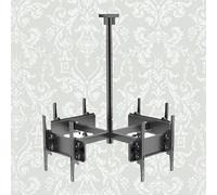 Ceiling TV Mount - 4-Sided Adjustable TV Bracket - Tiltable & Rotatable LCD TV Mount for Optimal Viewing Angle - Heavy-Duty Ceiling Support for TVs