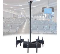 Ceiling TV Mount - Adjustable Angle Bracket for Flat Monitors, Ideal for Straight Ceilings
