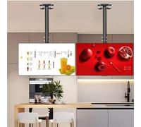 Ceiling TV Mount - Adjustable Height Telescoping Bracket for 37-85 inch LCD Flat Screen TVs, Durable Metal Construction with Expansion Screw Fixing
