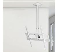 Ceiling TV Mount Bracket Adjustable & Swivel for 3255 Inch TVs VESA 400x400mm Height Adjustable Tilt HeavyDuty Metal Screw Fixing 2m Extension Cable