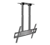 Ceiling TV Mount Bracket, Double Pole Hanging TV Bracket Fits 50-100 Inch TVs, Adjustable Height Telescoping, Max 900x600mm