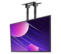 Ceiling TV Mount, Electric Height Adjustable Double Stand for 60-100 Inch Low Profile TVs, Fits 1-1.6m and 1-2.6m, Easy Installation