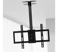 Ceiling TV Mount - Full Motion Swivel and Tilt Bracket, Height Adjustable, Heavy Duty Support for Large Screens
