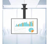 Ceiling TV Mount - Motorized TV Bracket for 32-75 Inch TVs, Remote Holder, 360° Rotation, Electric Support, Perfect for Home Theater and Living Room