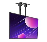 Ceiling Tv Mount Stand - Electric Tv Lift - Adjustable Height Double Pole Single Screen Tv Mount, Tilt Telescopic Ceiling Tv Mount Bracket, Fits 60-100 Inch Low Profile Tvs