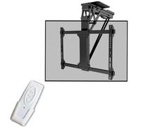 Ceiling TV Mount Stand - Motorised TV Bracket Stand, Full Motion 360° Rotation Tilting Ceiling TV Mount Stand, Fits 32-75 Inch TVs, 0-75° Angle Adjustment, ±90° Left and Right Rota