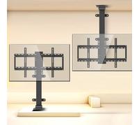 Ceiling TV Mount Stand - Motorised TV Bracket Stand, Telescopic Auto Lifting TV Floor Stand, Height Adjustable with Memory Setting and Remote Control, Fits 32-70 Inch TVs(Black-13002300MM)