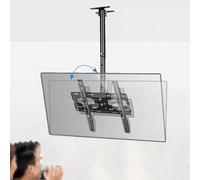 Ceiling TV Mount Stand - Tv Wall Mount, Fits Most 26-55 Inch TVs,Teles Lift TV Stand, 180° Left And Right Rotation 430~880MM Height Adjustable Stand, -5/+15° Pitch Angle Adjustment