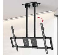 Ceiling TV Mount - Wall-Mounted Bracket for 60-120 Inch Flat Screen LCD TVs Adjustable Height Telescopic Lift 5° to -25° Tilt Heavy-Duty Support Easy Installation
