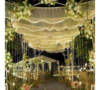 Ceiling Veil for Wedding Decor, 50/100M Long, Easy to Install Reusable Light Strip, Perfect for Birthday Party Anniversary