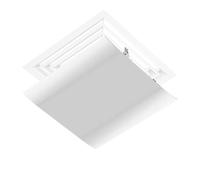 Ceiling Vent Deflector - Square Adjustable Vent Diffuser | AC Windshield Register Cover for Furniture, Basement, Garage | Control Air Direction A
