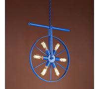 ceiling Vintage Wheel Pendant Light, Retro Industrial Chandelier, Antique Iron Ceiling Hanging Lighting Fixture, Rustic Suspension Lamps for Dining Table Kitchen Island Living Room Bar