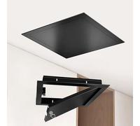 Ceiling Wall Access Panel Black, Waterproof Metal Inspection Hatch Magnetic Door for Bathroom, Electricity Gas Meter Hole Cover Revision Door(40x40cm)