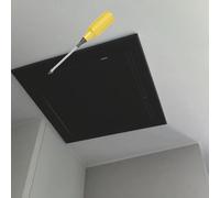 Ceiling & Wall Access Panel Self Adhesive, Small Plastic Plumbing Service Door, Waterproof Attic Access Door for Cable/Pipe/Valve Access(Black,150x150mm(5 7/8x5 7/8"))
