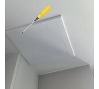 Ceiling & Wall Access Panel Self Adhesive, Small Plastic Plumbing Service Door, Waterproof Attic Access Door for Cable/Pipe/Valve Access(White, 250x250mm(9 7/8x9 7/8"))