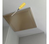 Ceiling & Wall Access Panel Self Adhesive, Small Plastic Plumbing Service Door, Waterproof Attic Access Door for Cable/Pipe/Valve Access(Gold, 250x250mm(9 7/8x9 7/8"))