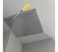 Ceiling & Wall Access Panel Self Adhesive, Small Plastic Plumbing Service Door, Waterproof Attic Access Door for Cable/Pipe/Valve Access(Silver, 250x250mm(9 7/8x9 7/8"))