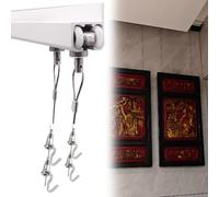 Ceiling Wall Mount Art Rail Hanging SetAdjustable 40200cm ture Rail Track for Library & Gallery Perfect Phot(55cm/21.7in)
