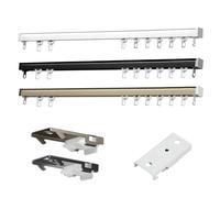 Ceiling Wall Mount Curtain Track System, Aluminium Alloy Ceiling Track For Curtains, Easy Install, For Curtains,Room Divider(Gold,440cm)