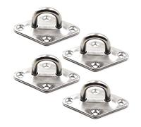 Ceiling Wall Mount Hook Heavy Duty Anchor Diamond Pad Eye Plate 5mm 3/16" 304 Stainless Steel Great for Yoga Swings Hammocks/Boat Rigging/Marine Deck Hardware/Suspension Training Straps
