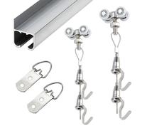 Ceiling Wall Mount Picture Hanging, 40 60 80 100 120 180 200 Cm Silver Picture Rail Track, Heavy Duty Heavy Duty Photo Frame Hange