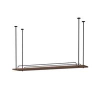 Ceiling Wine Glass Rack, Metal Floating Shelves, Wall-Mount Wine Storage Organizer for Bottles, Plants, Books - Versatile Design for Living Room, Kitchen