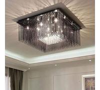 CeilingChandeliers, Modern 3 Colors Ceiling Light,Black Close to Ceiling Light Fixture for Living Room Bedroom Dining Room,Crystal Chandelier,85V-265V with Light Source,Without Remote Control L60 × W