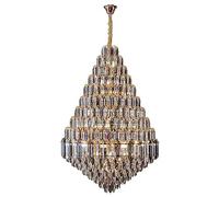 CeilingChaners, Duplex Building Hollow Large Chaner Multi-Storey Living Room Crystal Lamp Post-Modern Atmospheric Staise Luxury Pendant Light for Foyer Hall Entry Way Light Fixture