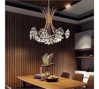 CeilingChaners, Modern Crystal Chaners Firework, Semi Flush Mount Ceiling Light Fixtures,Chrome Danon Chaner, Stainless Steel Pendant Light for Bedroom Foyer Hallway Entryway Kitchen